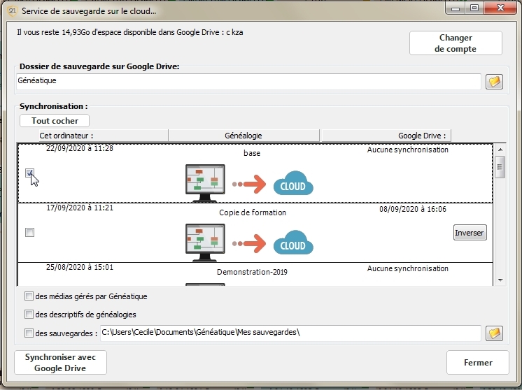 Stocker sa généalogie sur un cloud