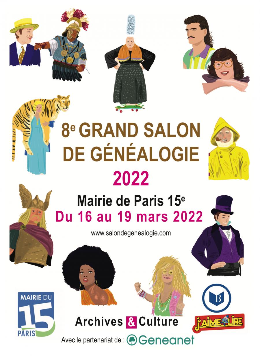 salon de genealogie du 16 mars 22 au 19 mars