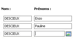 Saisie multiple, enregistrement des frères et soeurs facilité