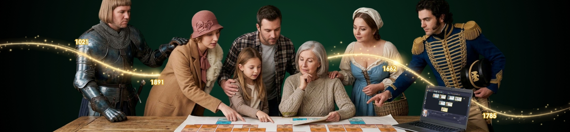 famille Généatique à travers les générations