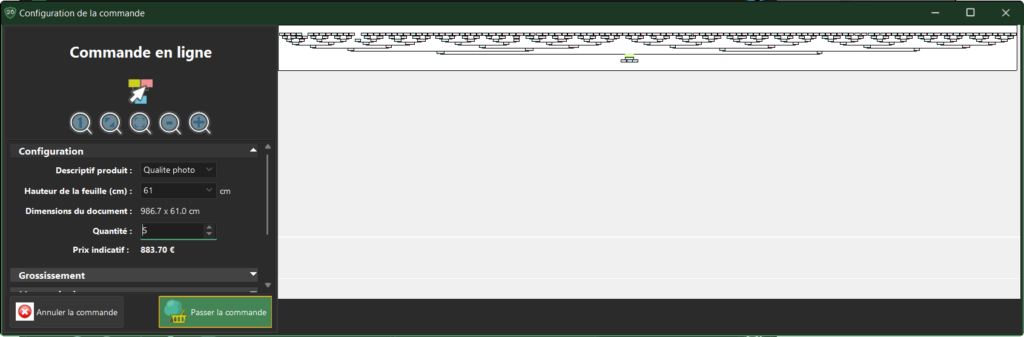 arbre ascendance 8 générations horizontal de 10 mètres