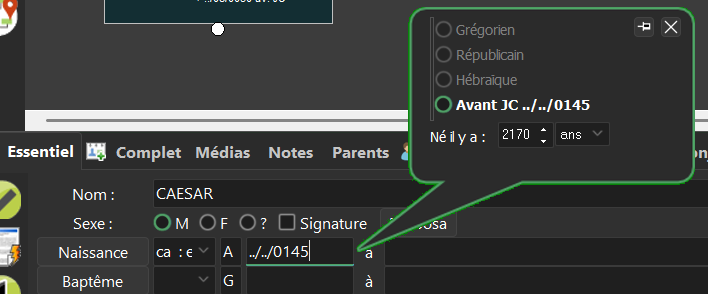 date avant Jesus-Christ