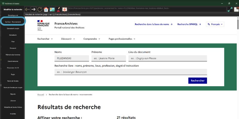 Indexation IA recensements population