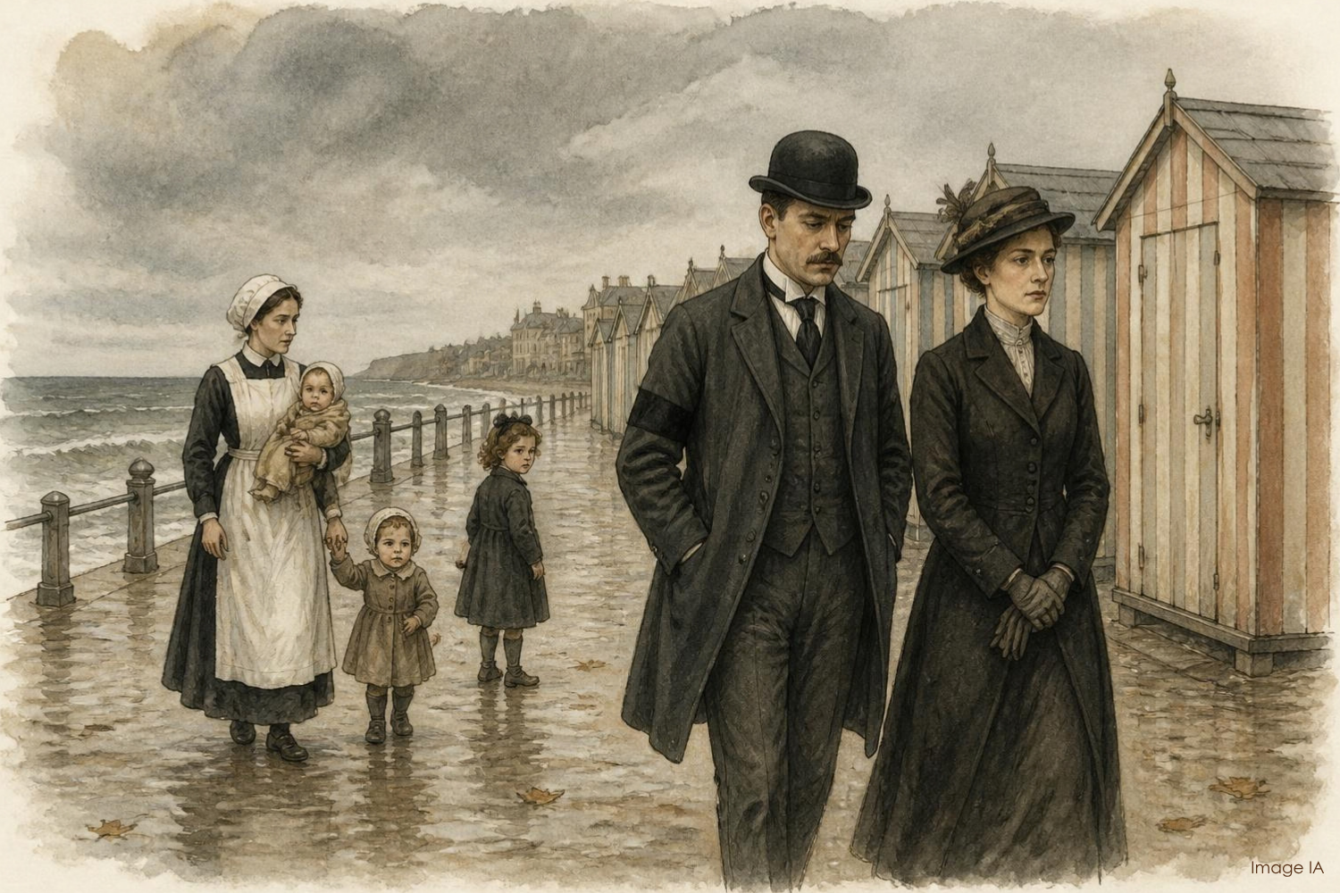 Remariage d'Albert et Adeline à Malo-les-Bains en 1911, les enfants placés en pension